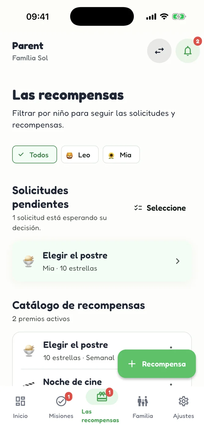 Premios del responsable